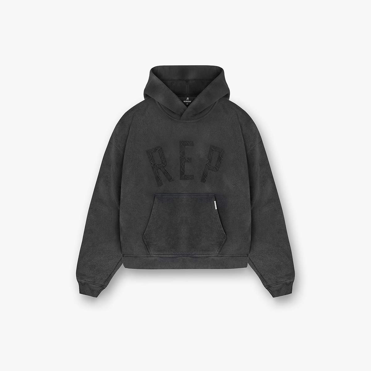 Rep Applique Hoodie - Vintage Black
