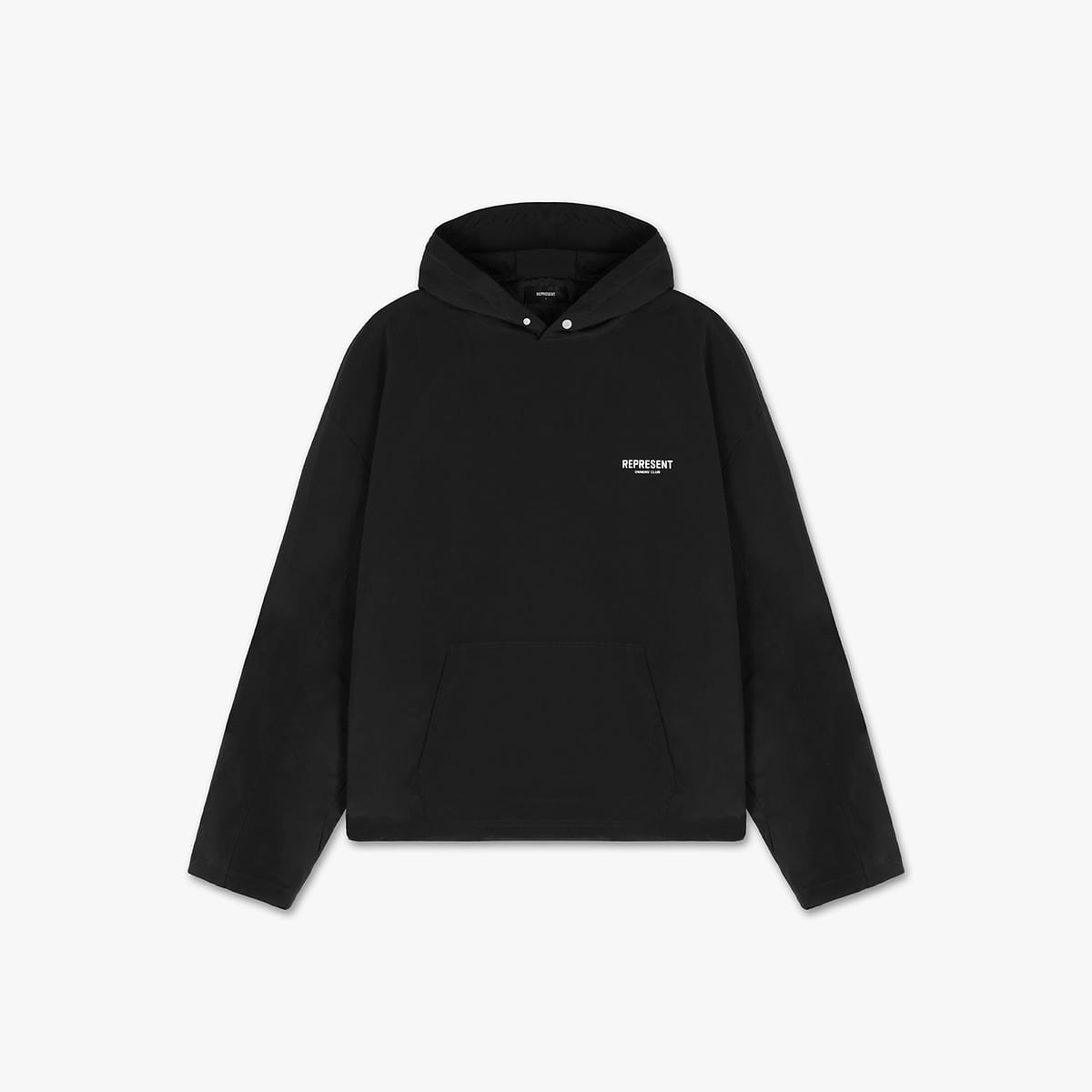 Represent Owners Club Hooded Pullover Jacket - Black