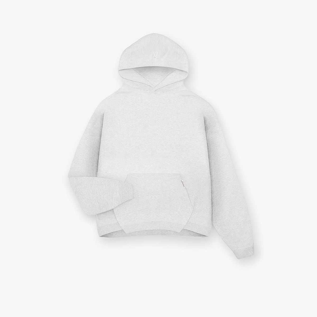 Initial Boxy Hoodie - Ice Grey Marl