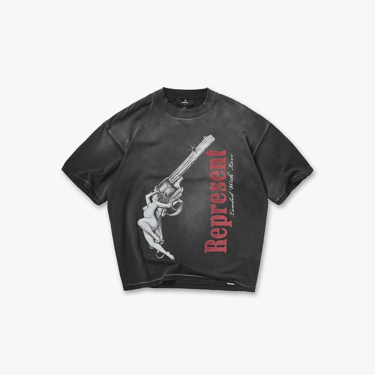 Loaded With Love T-Shirt - Stained Black