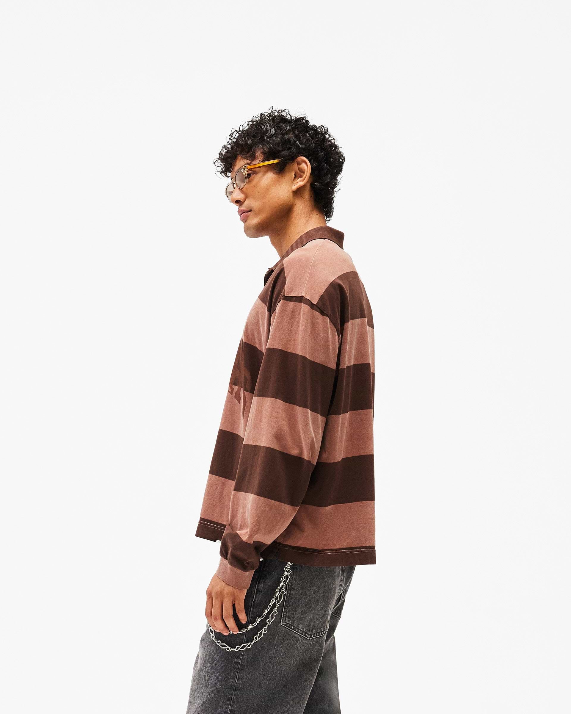 Represent Owners Club Stripe Rugby Polo - Sienna