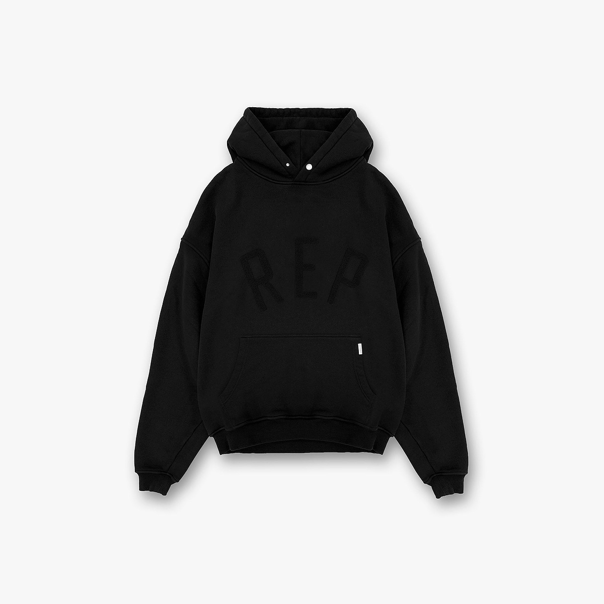 Rep Applique Hoodie - Off Black
