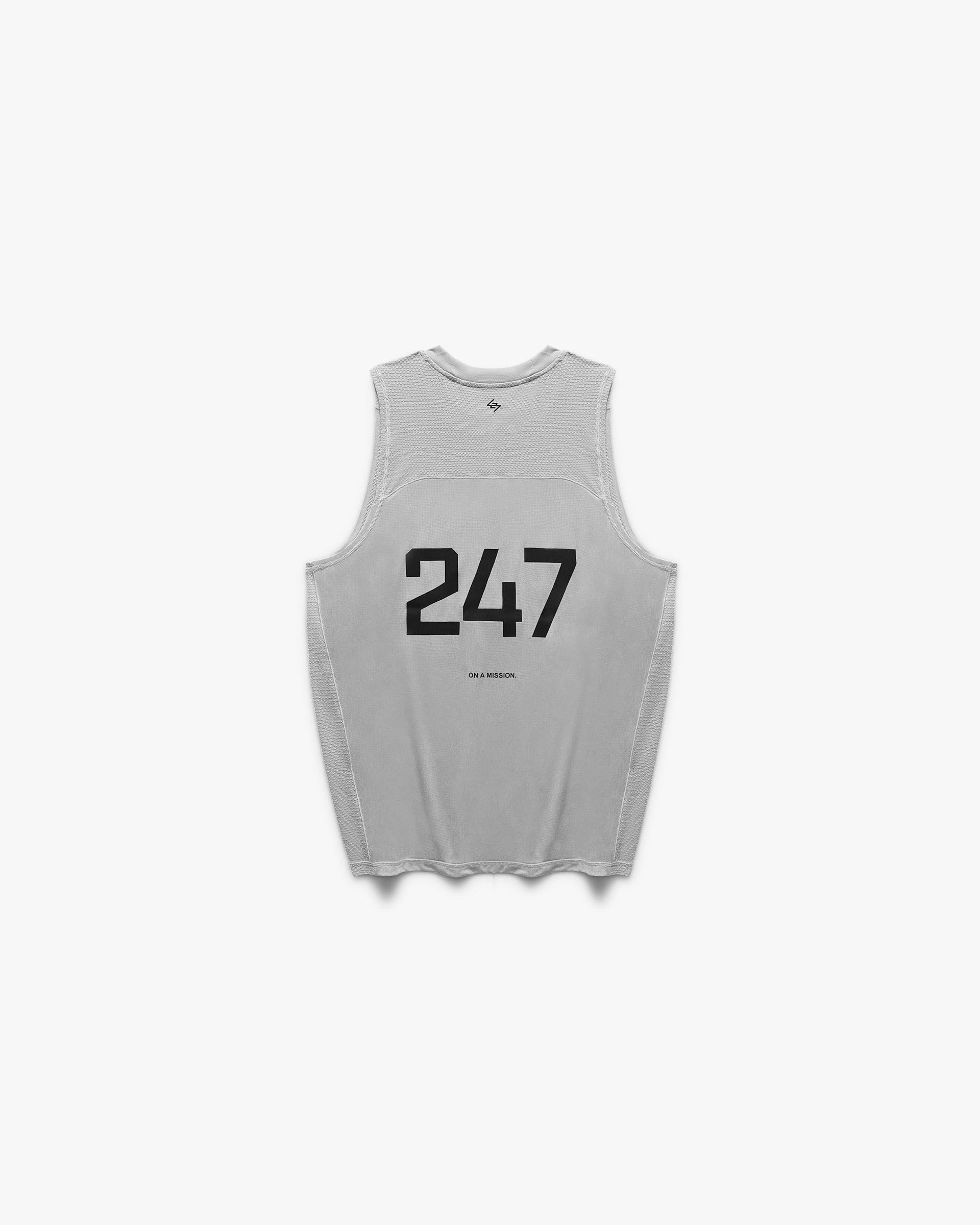 247 Numbers Vest - Ash Grey - Packshot
