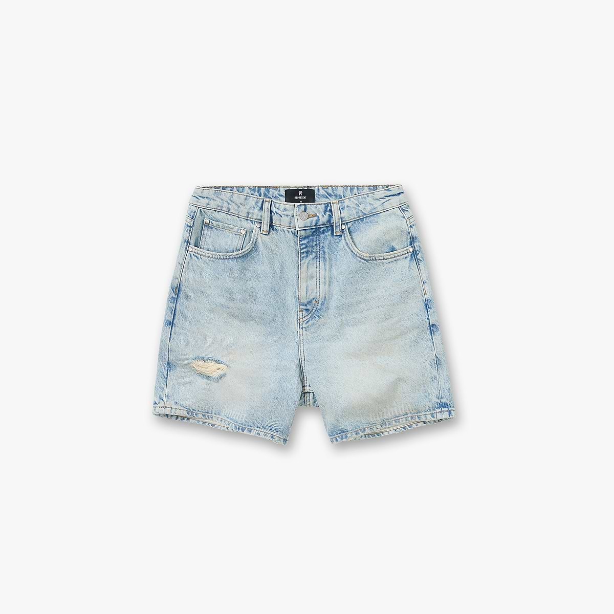 Busy Doing Nothing Denim Short - Dusty Blue