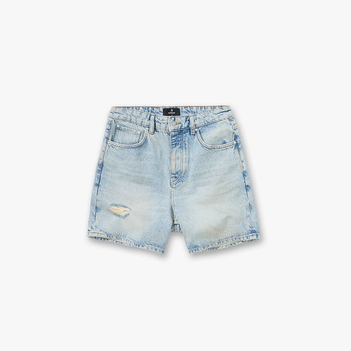 Busy Doing Nothing Denim Short - Dusty Blue