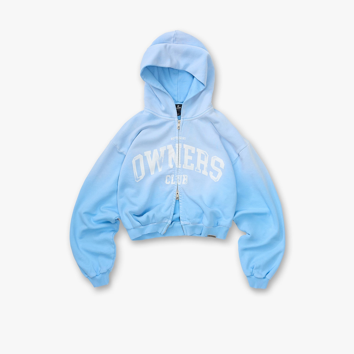 Represent Owners Club Zip Through Hoodie - Sky Blue