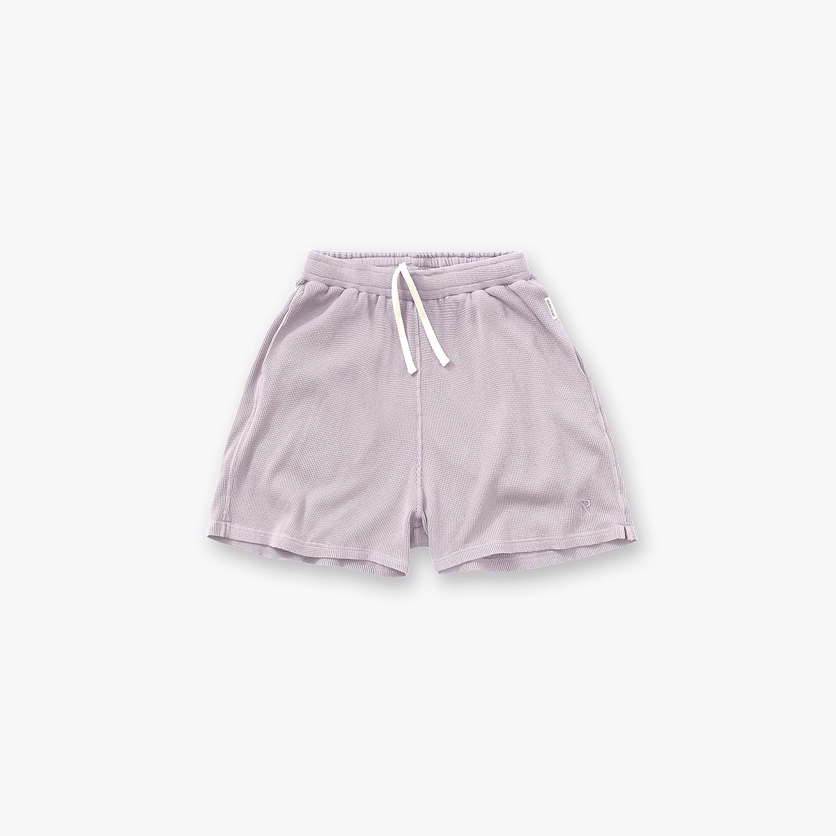 Initial Waffle Shorts- Mist