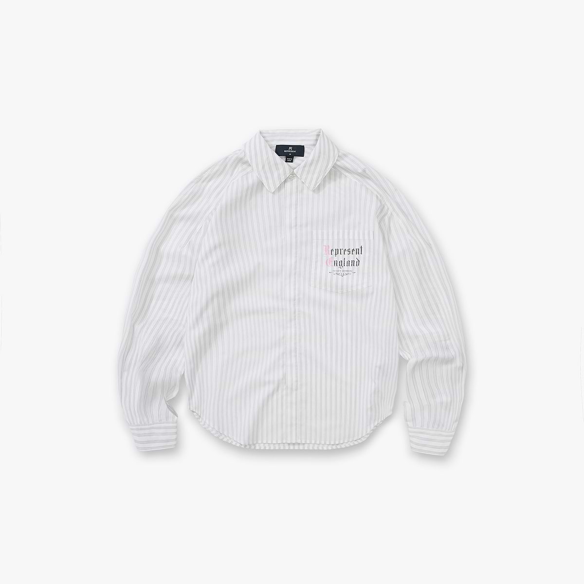 Pinstripe Shirt - Flat White