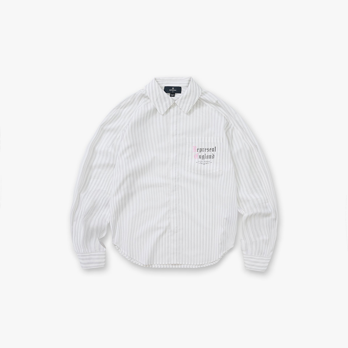 Pinstripe Shirt - Flat White