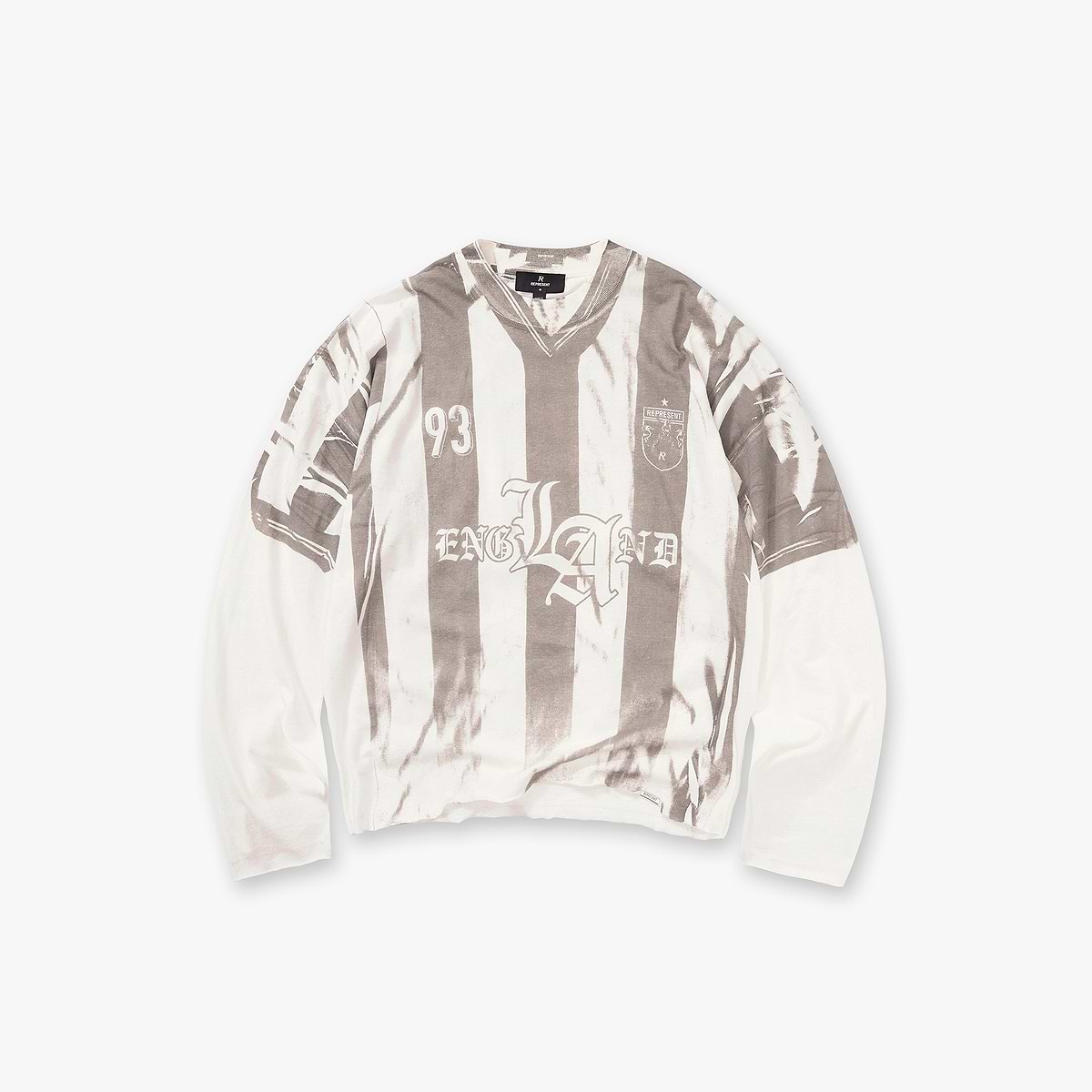 Printed Long Sleeve T-Shirt - Flat White