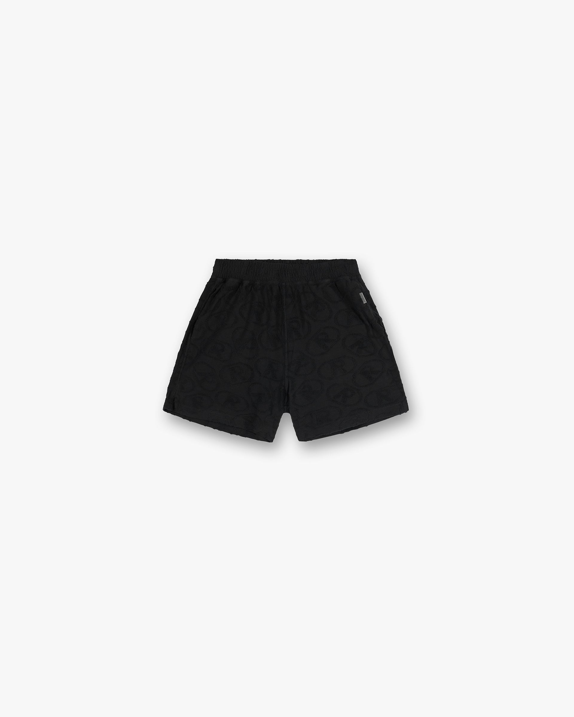 All Over Print Towel Short - Black