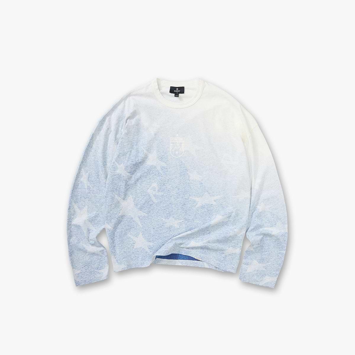 USA Long Sleeve T-Shirt - Washed Blue