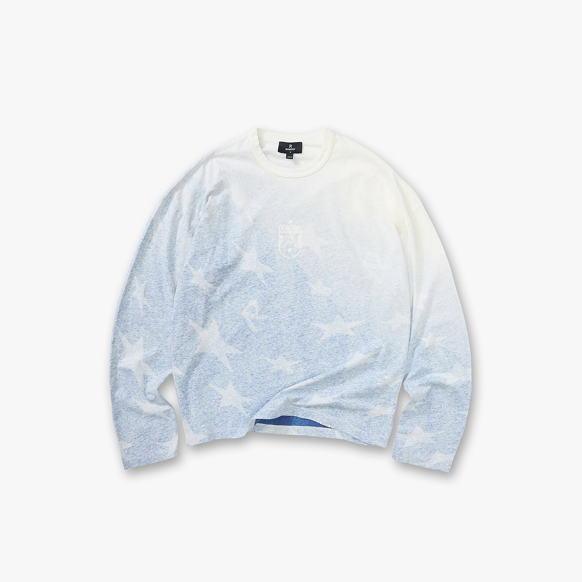 USA Long Sleeve T-Shirt - Washed Blue