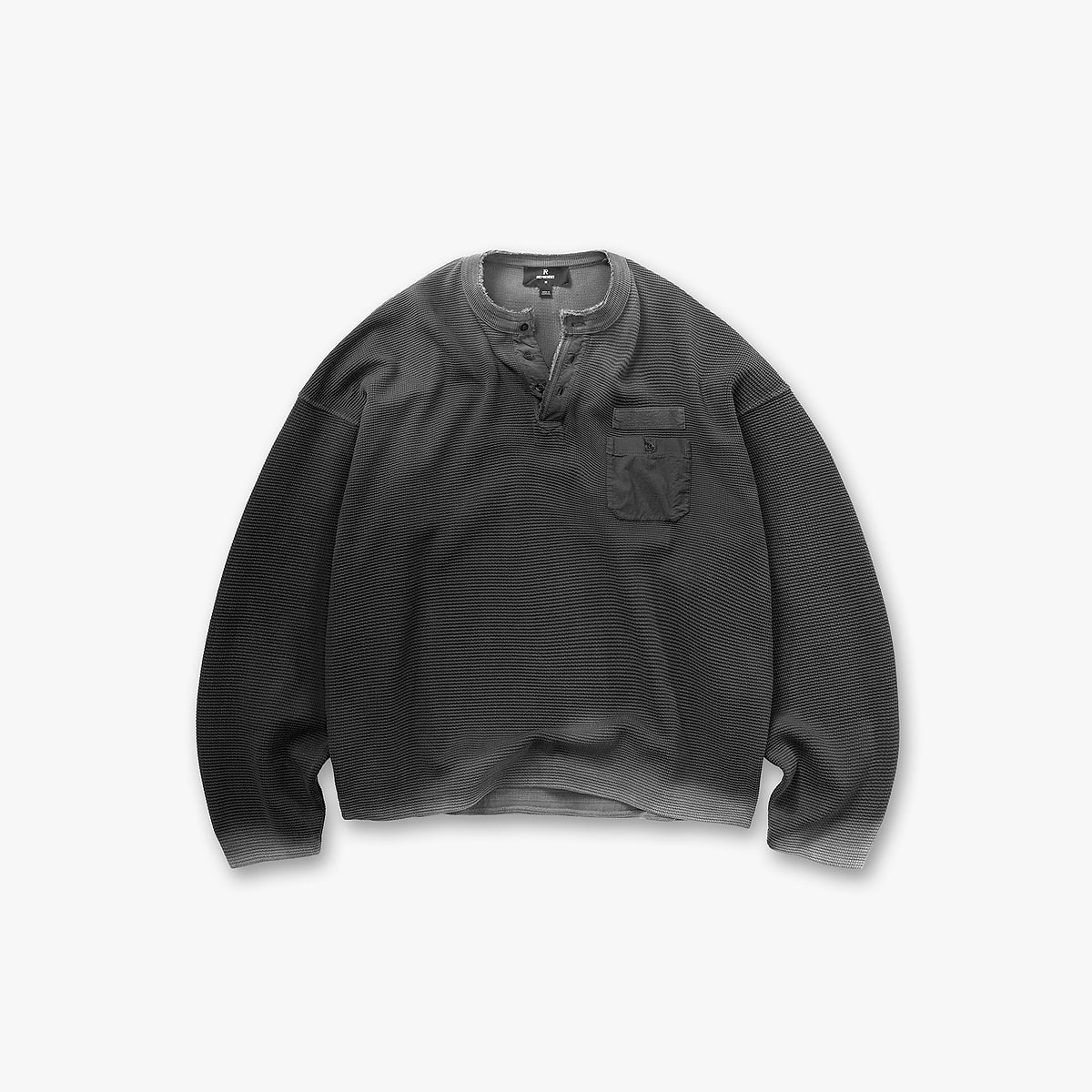Heavyweight Henley Sweater - Vintage Black
