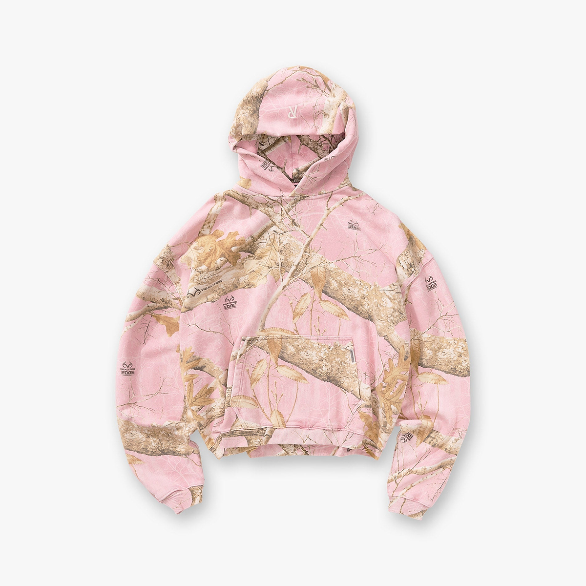 Realtree® Boxy Hoodie - Washed Pink Camo