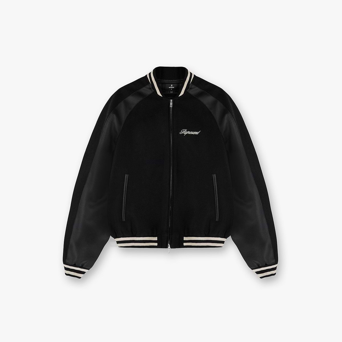 Raglan Varsity Jacket - Black