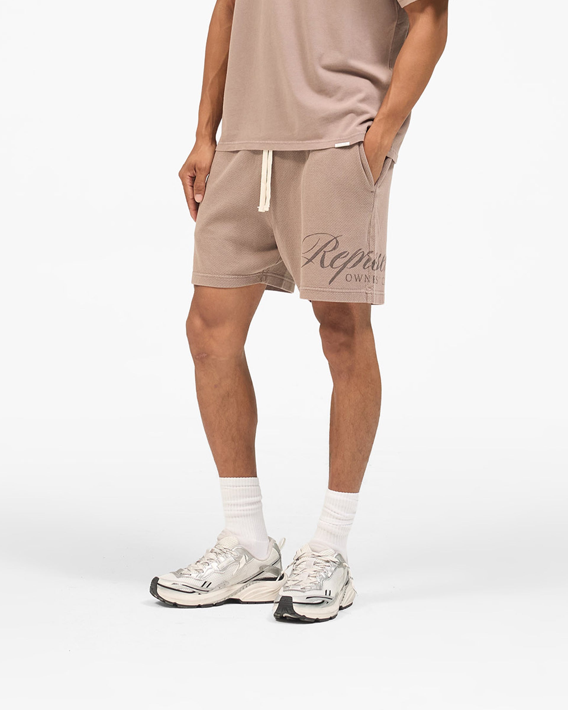 Owners Club Script Mesh Shorts - Truffle