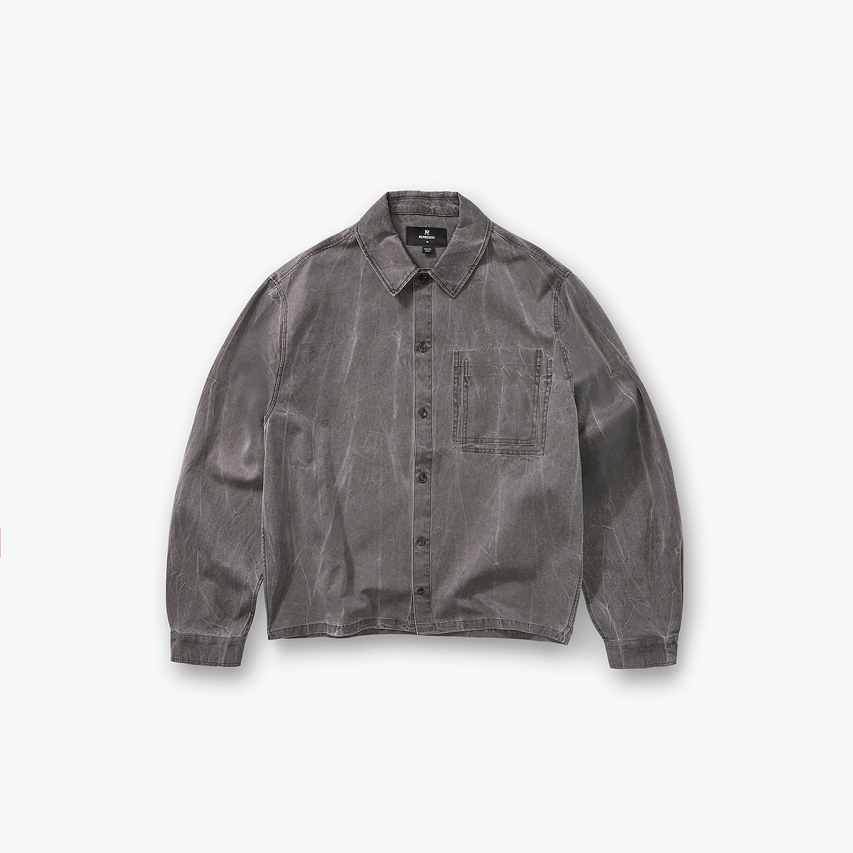 Washed Cotton Shirt - Jet Black