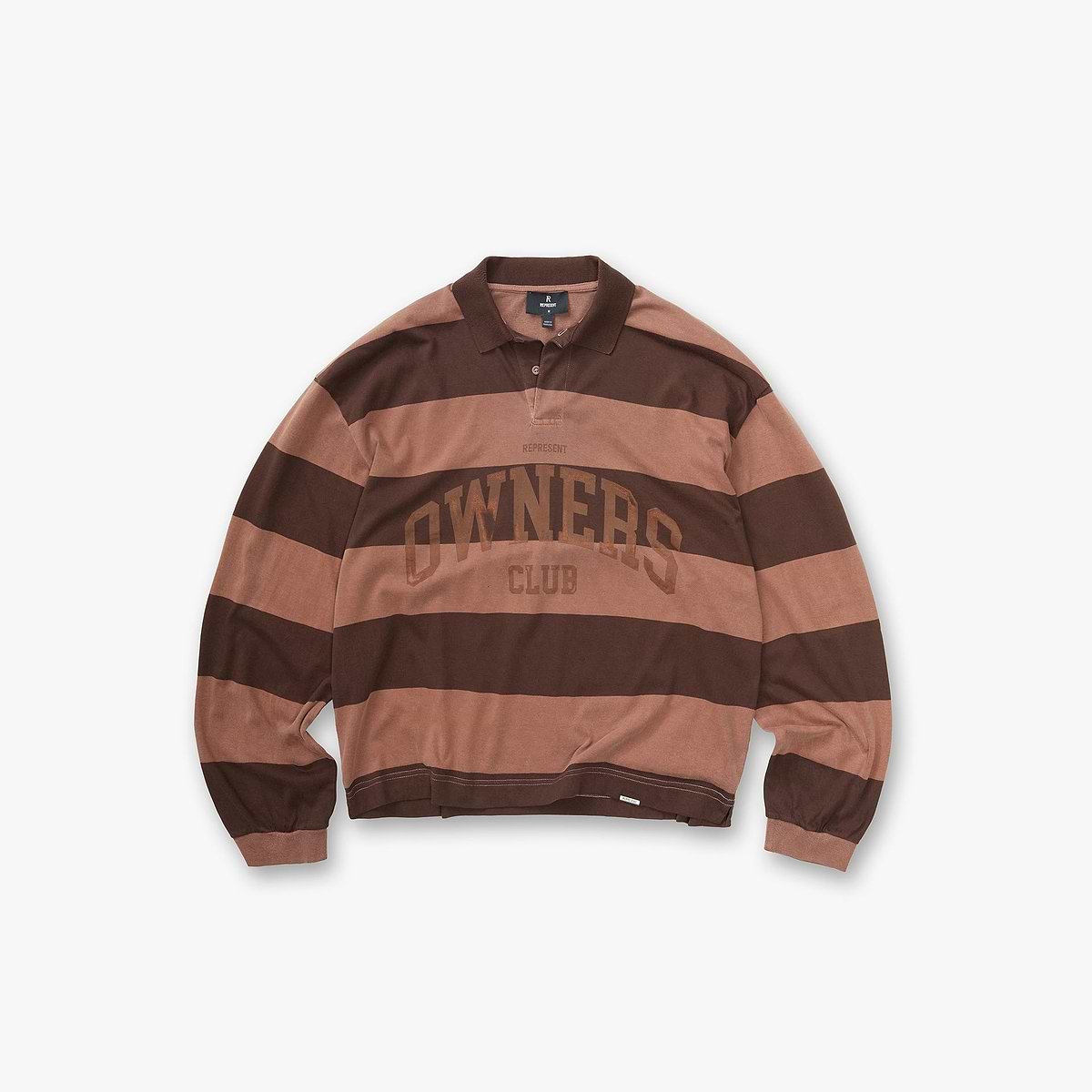 Represent Owners Club Stripe Rugby Polo - Sienna