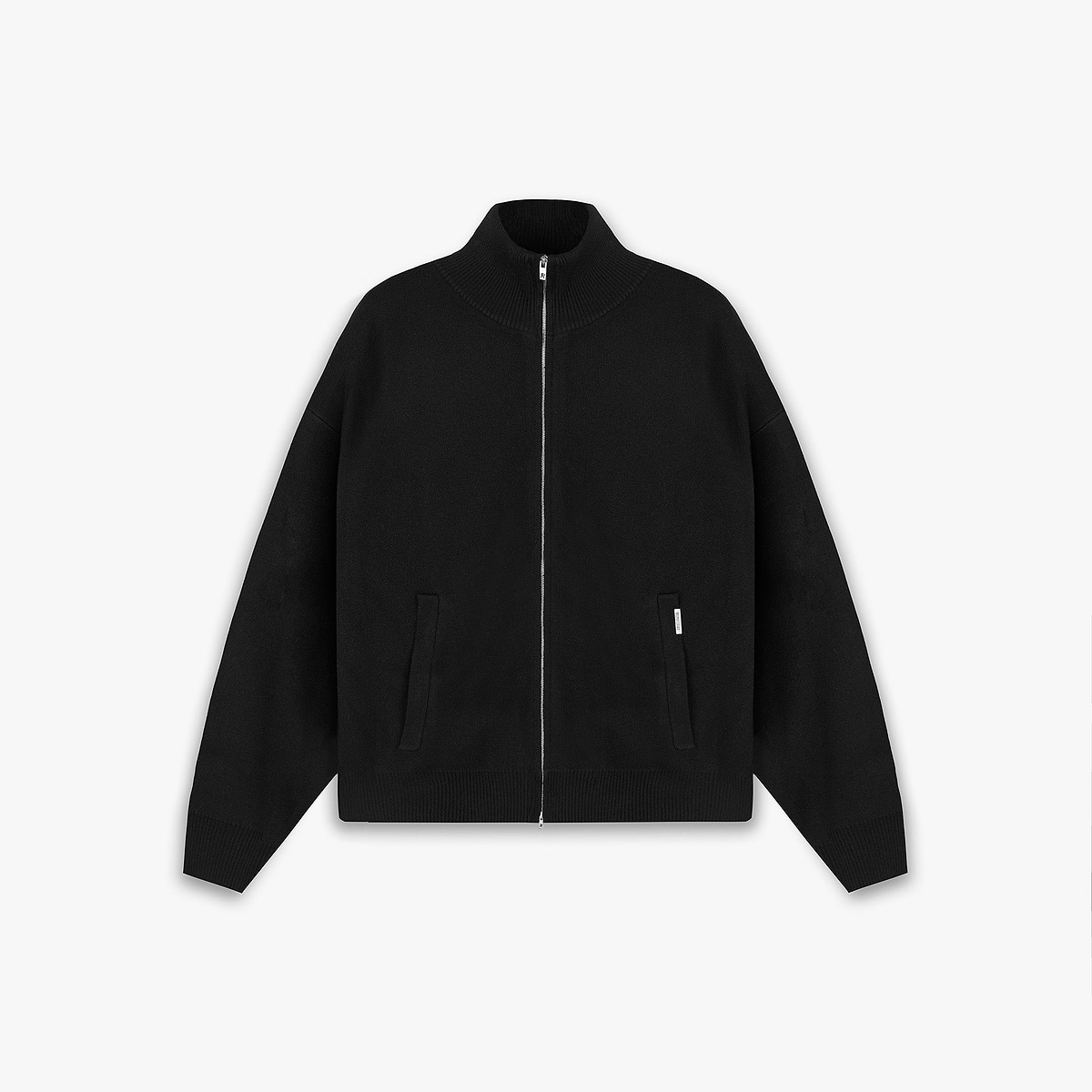 Initial Knitted Track Jacket - Jet Black