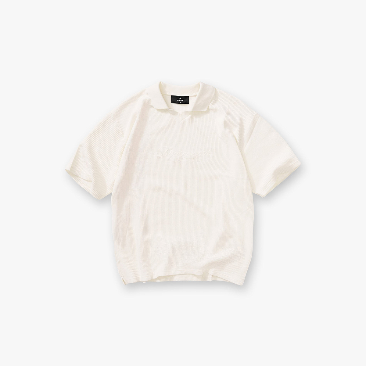 Ribbed Polo - Aged White
