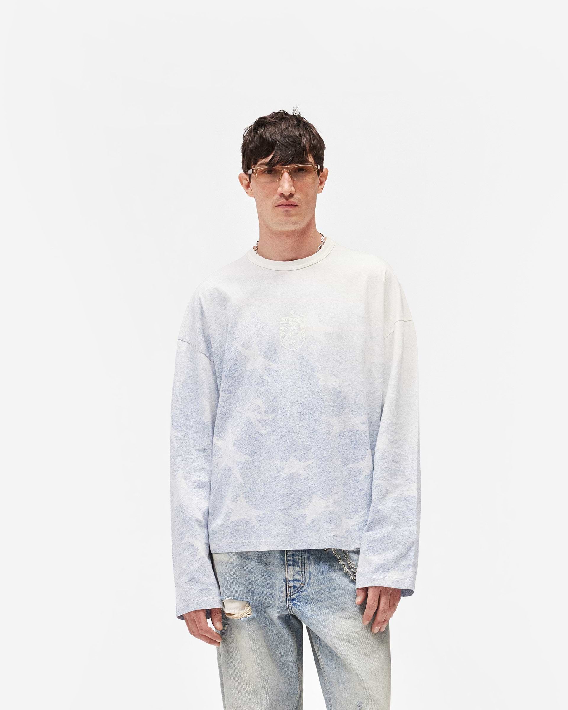 USA Long Sleeve T-Shirt - Washed Blue