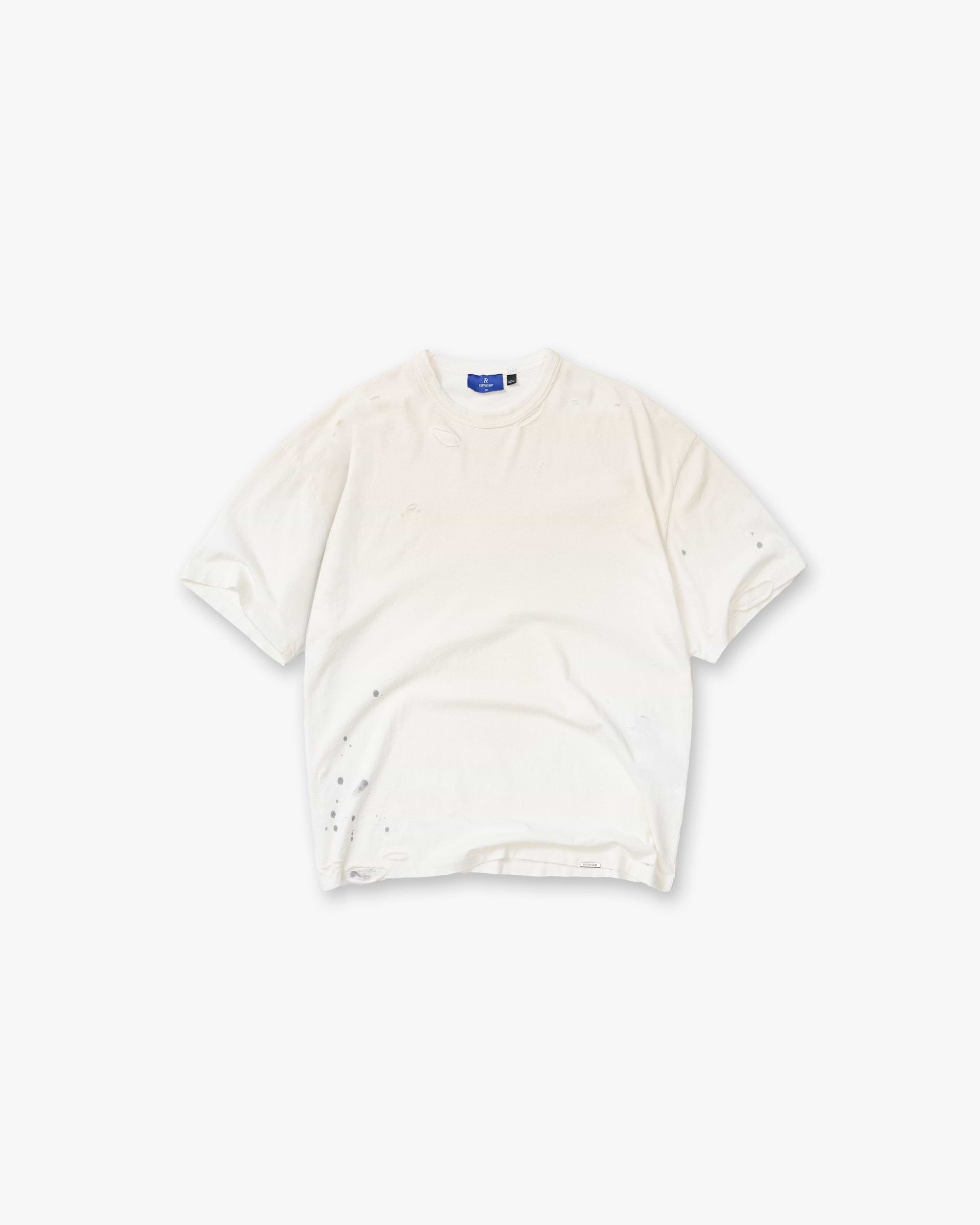 MH Paint Short Sleeve T-Shirt - Washed Ecru - Packshot