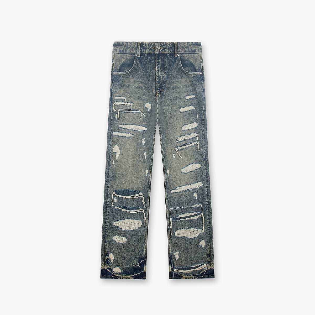 R3D Double Destroyer Baggy Denim - Blue Cream