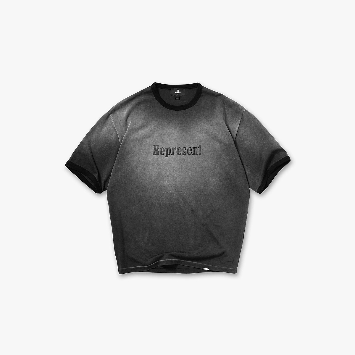 Represent Ringer T-Shirt - Stained Black