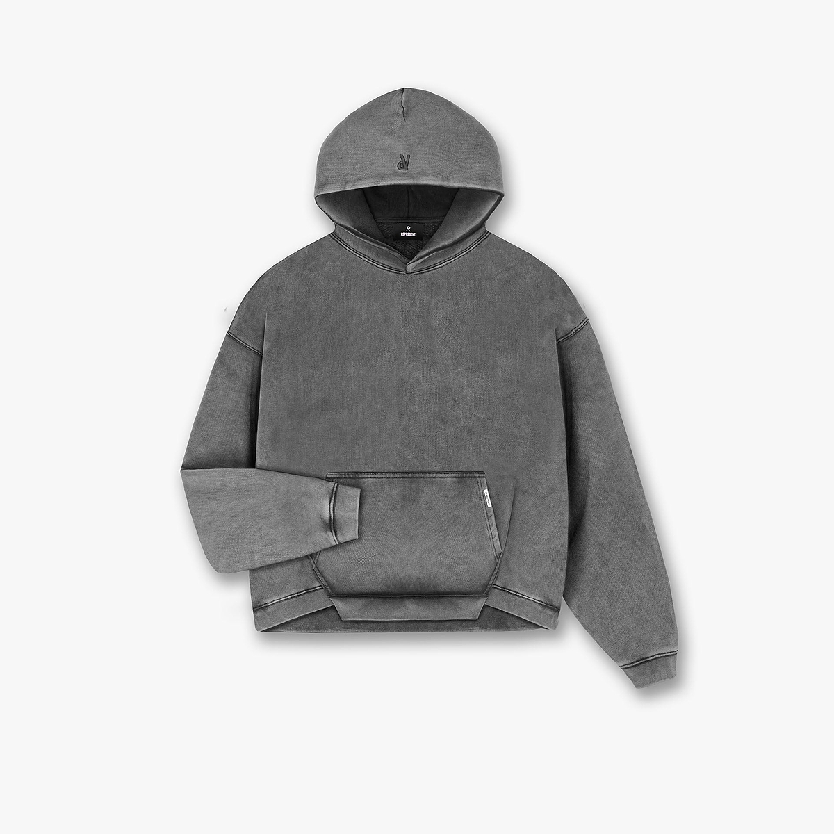Initial Boxy Hoodie - Vintage Grey