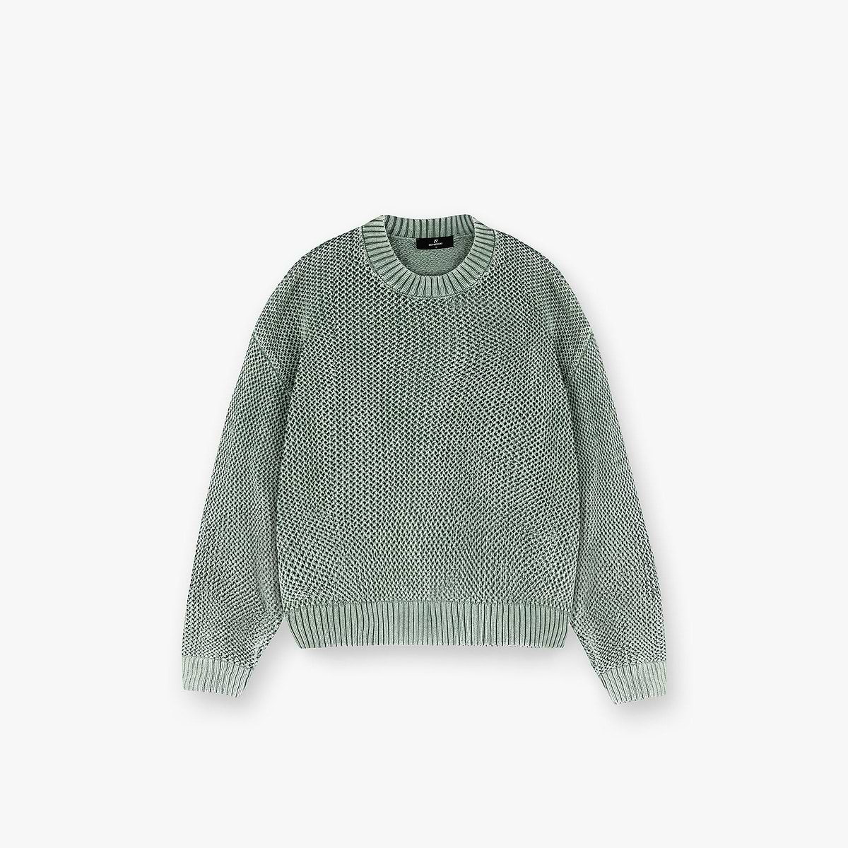 Open Gauge Knit Sweater - Forest Green