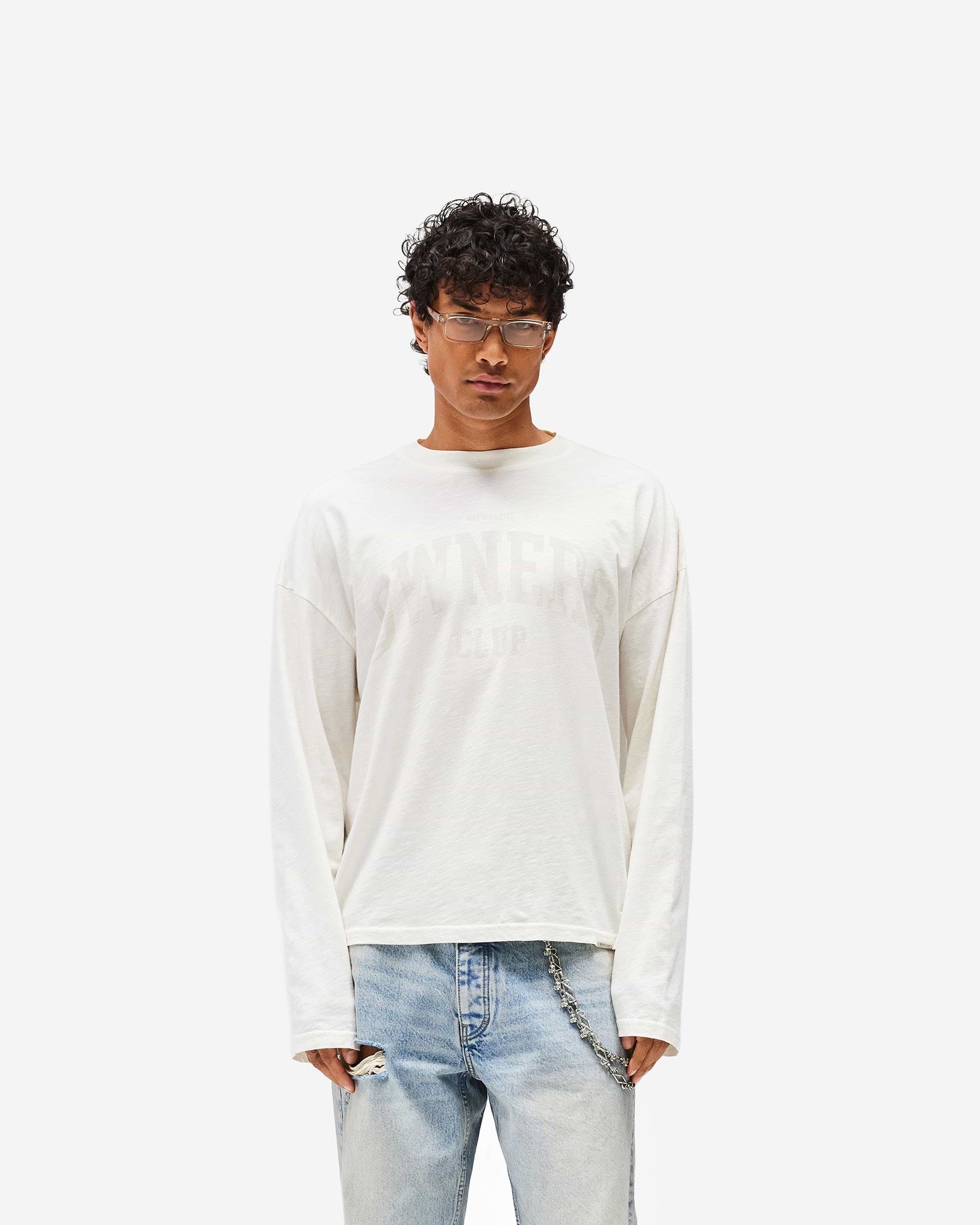 Represent Owners Club Long Sleeve T-Shirt - Chalk