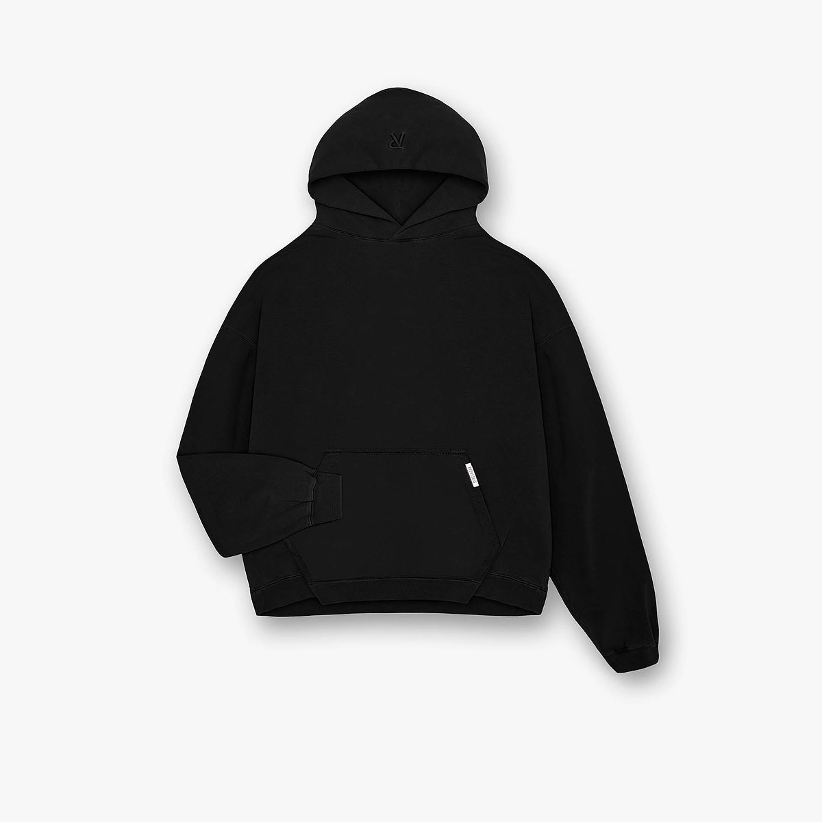 Initial Boxy Hoodie - Black