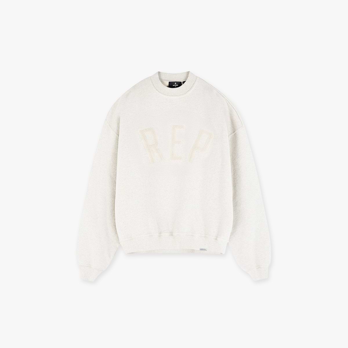 Rep Applique Sweater - Cream Marl