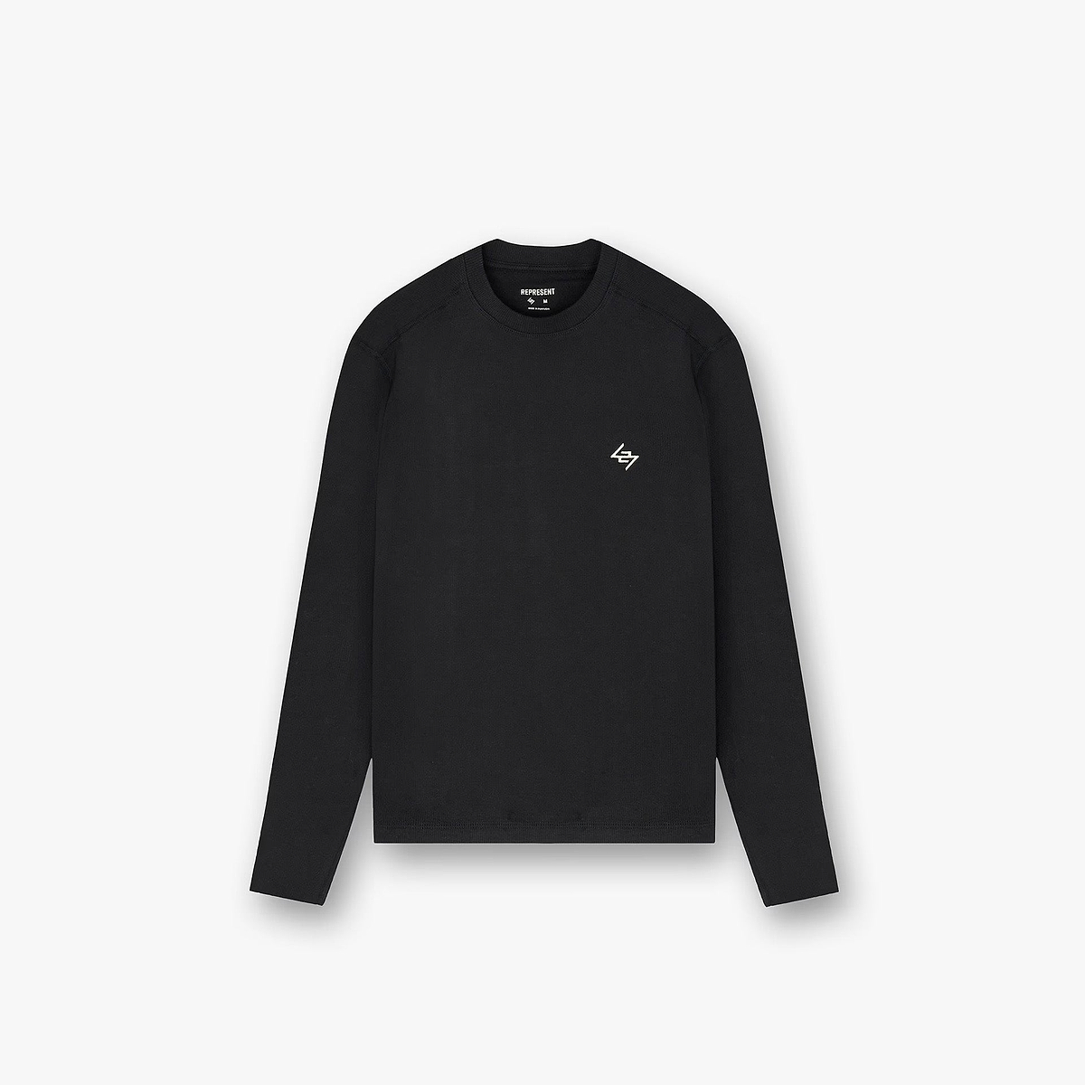 247 Ribbed Long Sleeve Top - Black