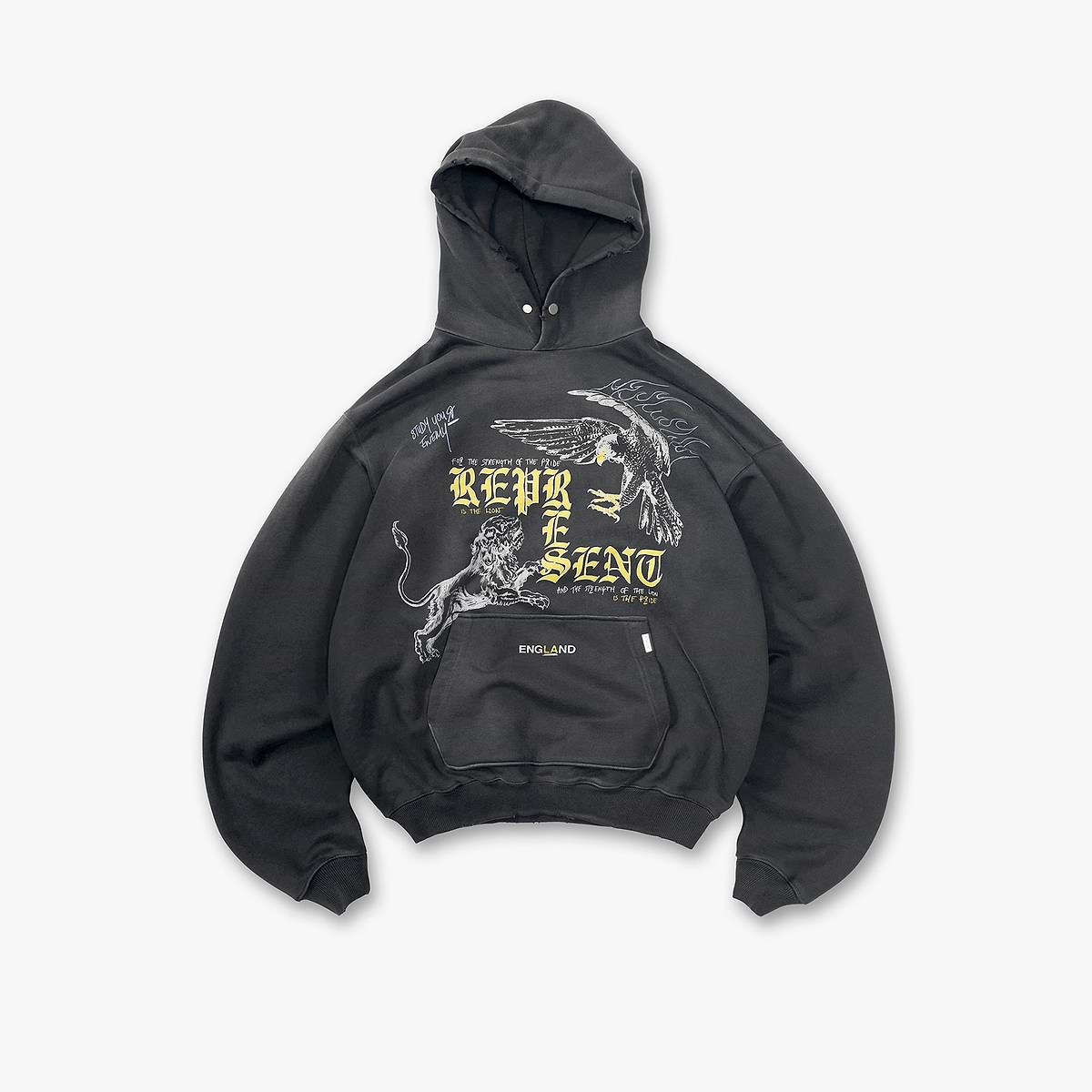 Enemy Hoodie - Washed Black