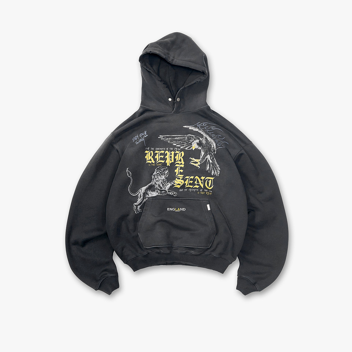 Enemy Hoodie - Washed Black