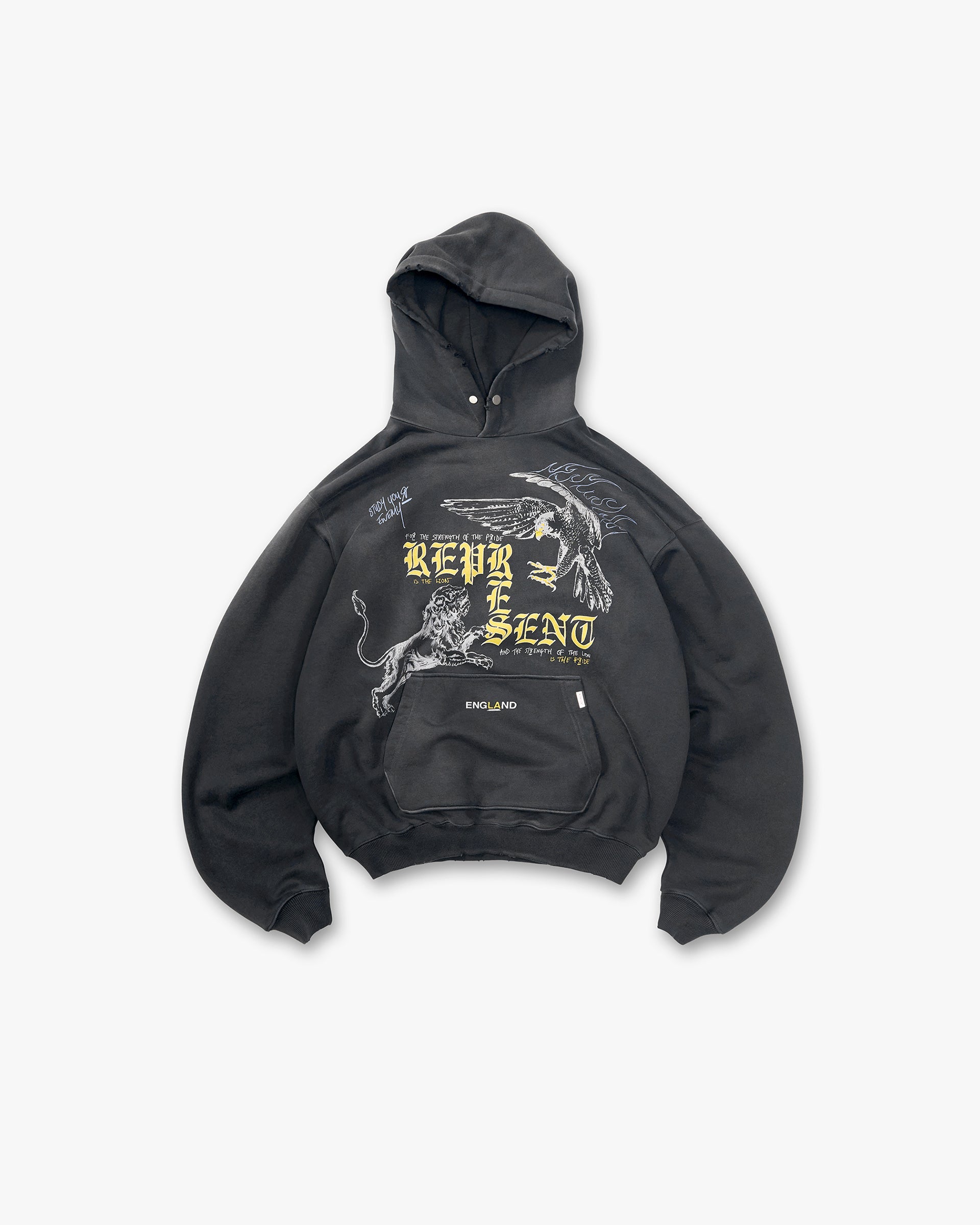 Enemy Hoodie - Washed Black