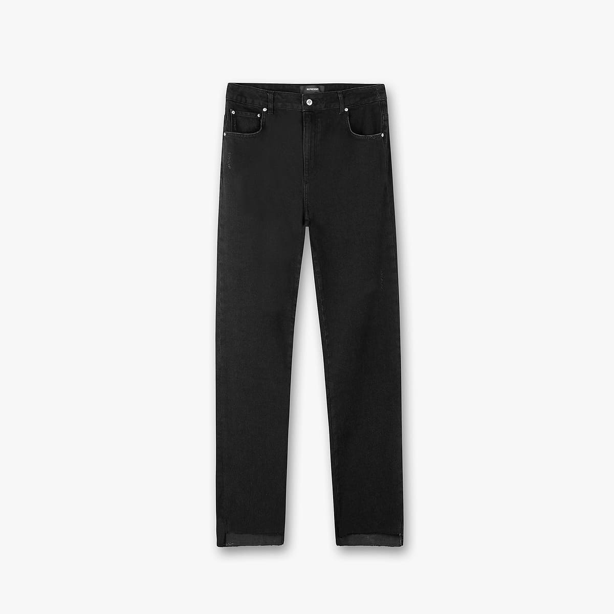R2 Stepped Hem Denim - Off Black