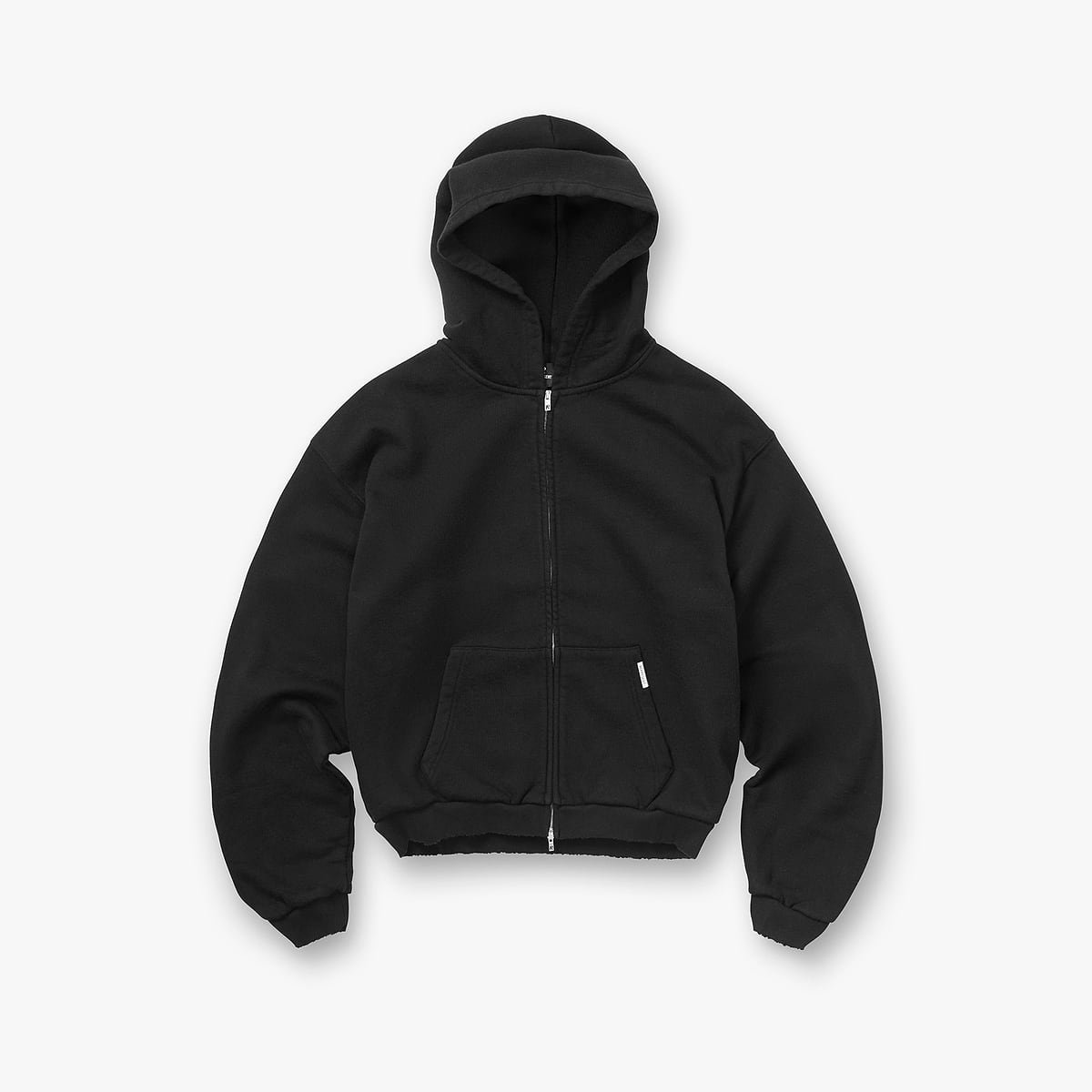 GH Shrunken Zip Hoodie - Jet Black