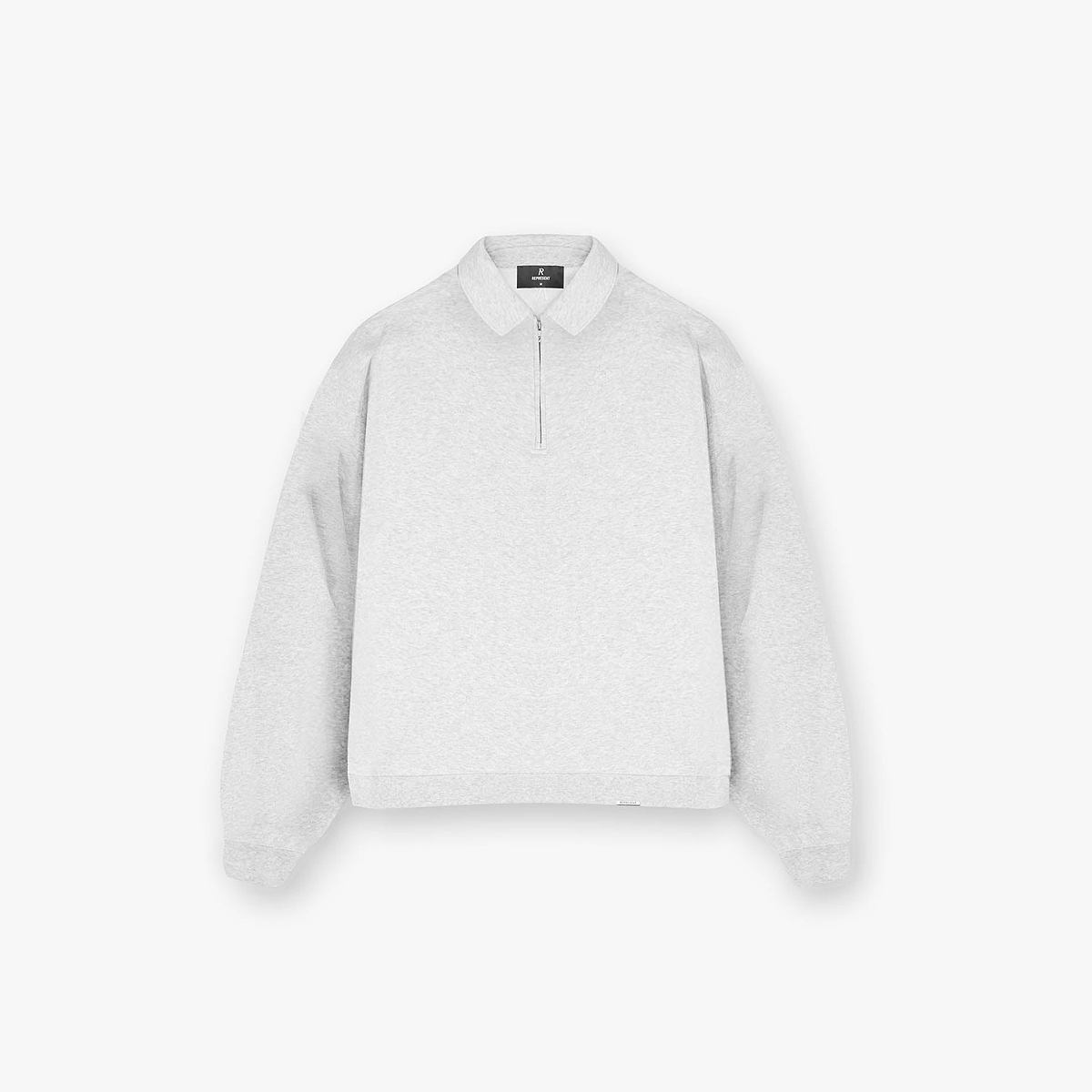 Initial Boxy Quarter Zip - Ice Grey Marl