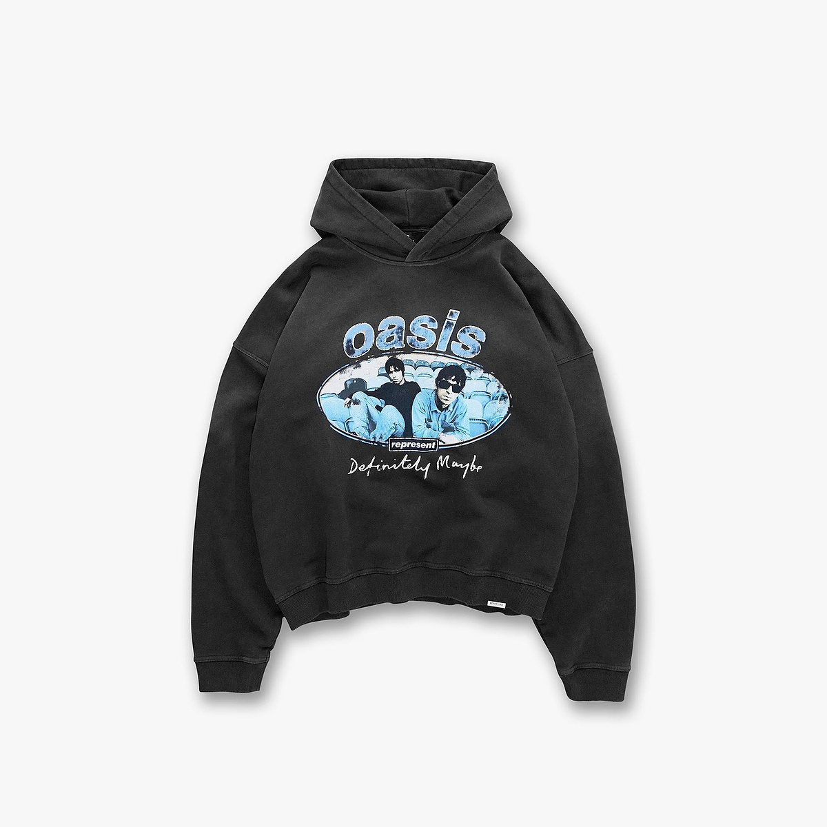 Represent X Oasis Maine Road Hoodie - Washed Black