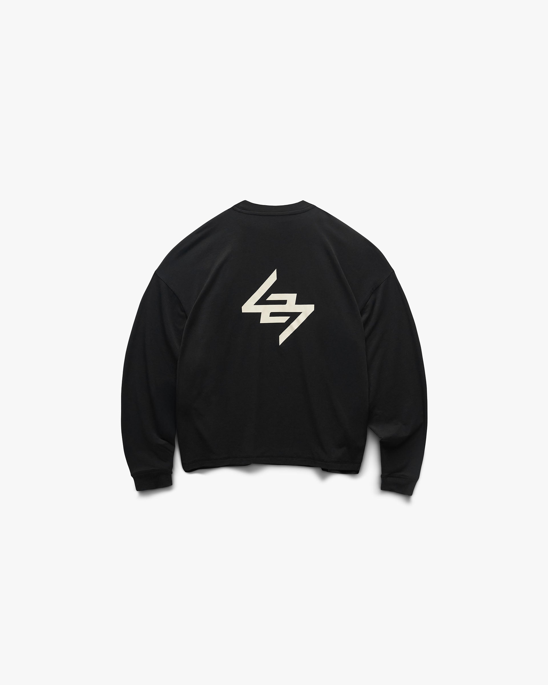 247 DNA Oversized Long Sleeve T-Shirt - Jet Black