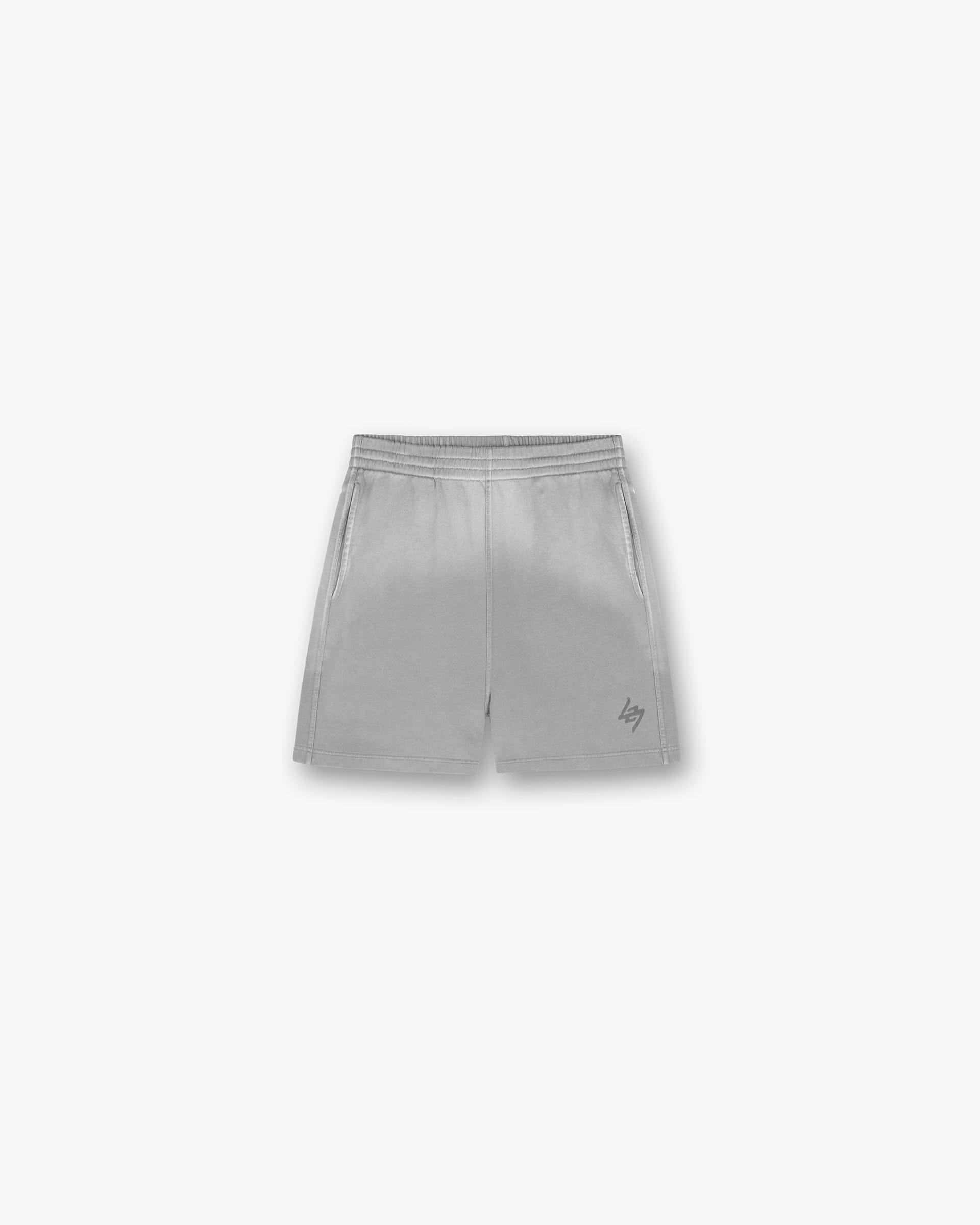 Front product image of mens grey shorts on a plain white background | 247 Motion Shorts in Titanium | Shorts with motion technology and comfort design | 247 Shorts | Represent Clo
