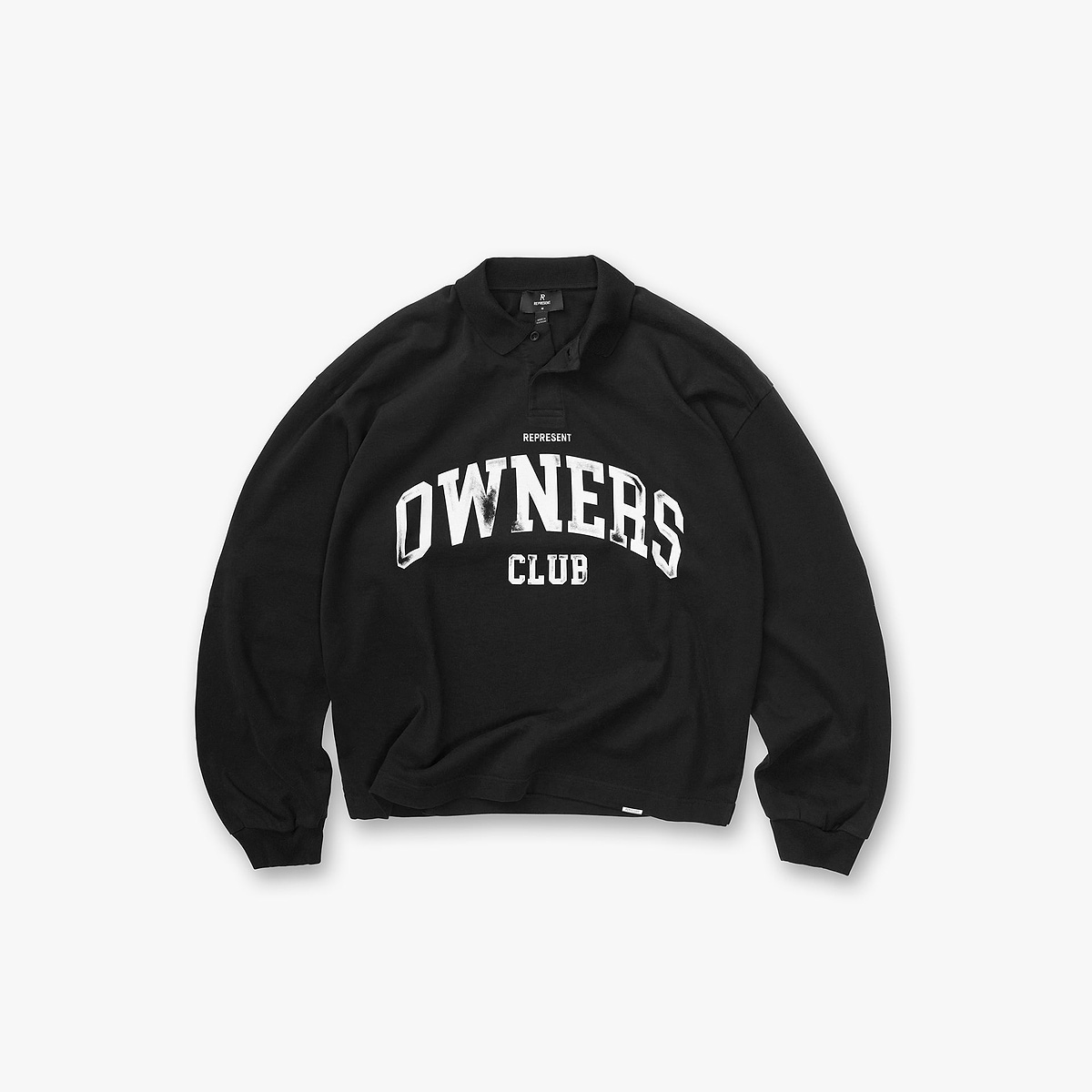 Represent Owners Club Rugby Polo - Jet Black