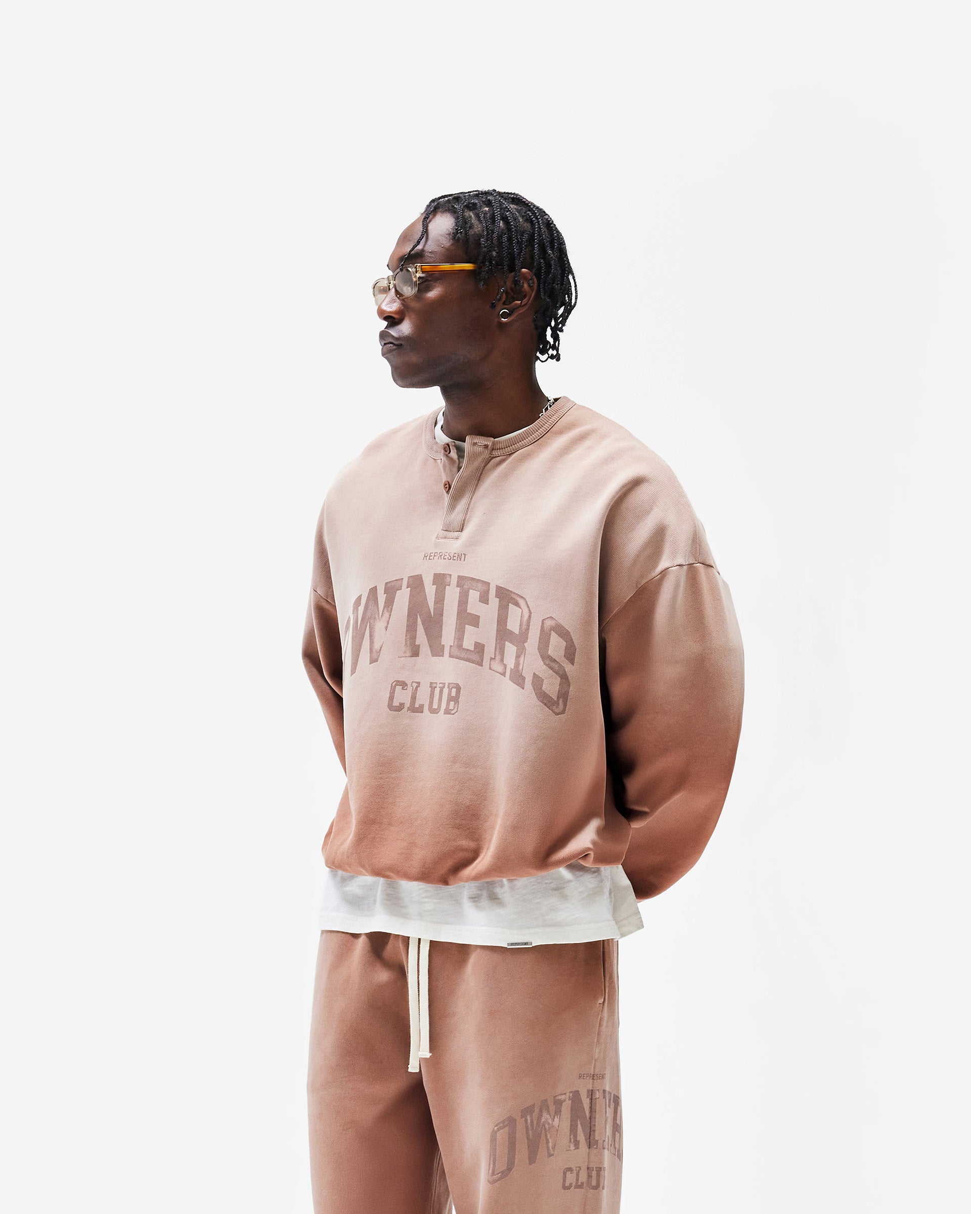 Represent Owners Club Henley Sweater - Sienna