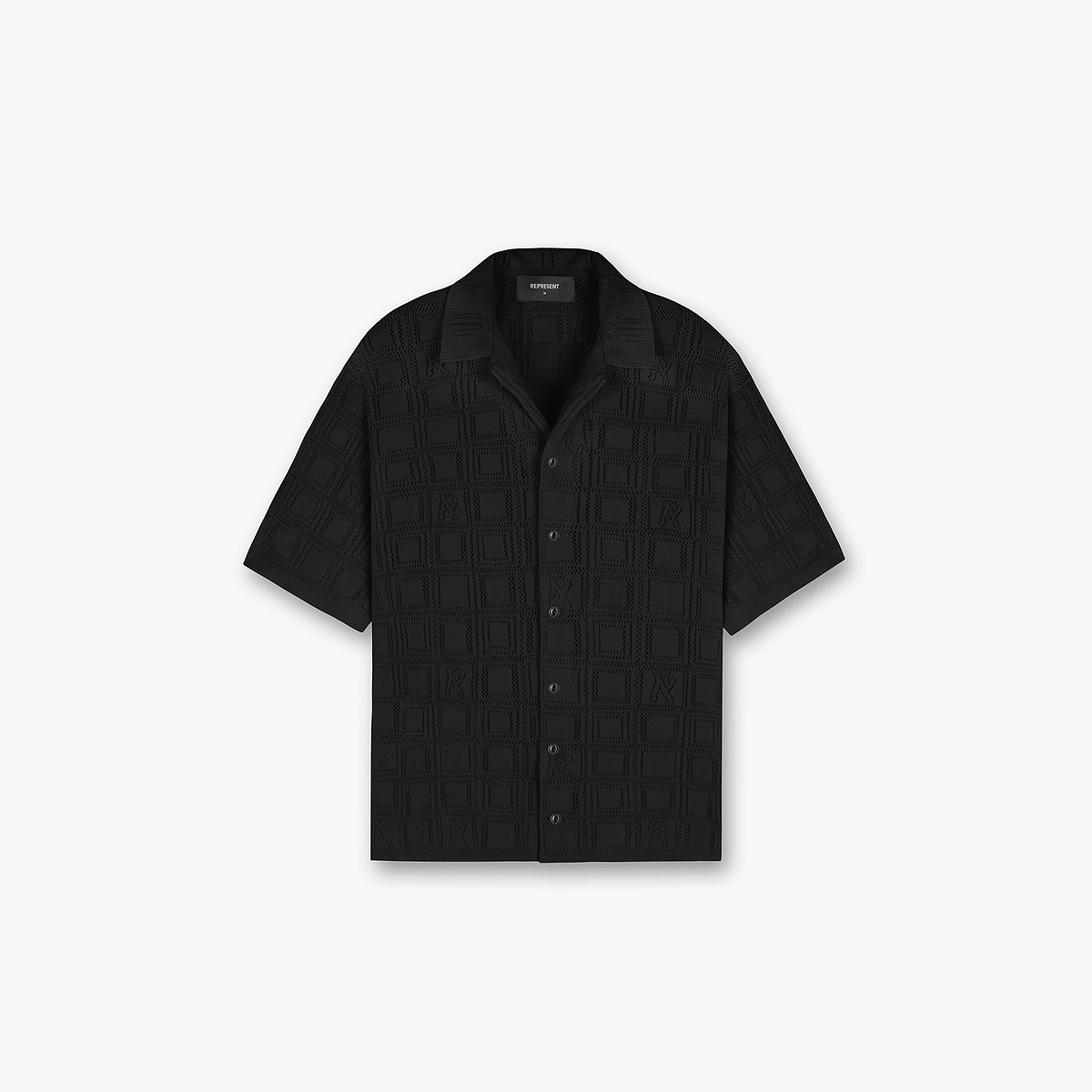 Lace Knit Shirt - Black