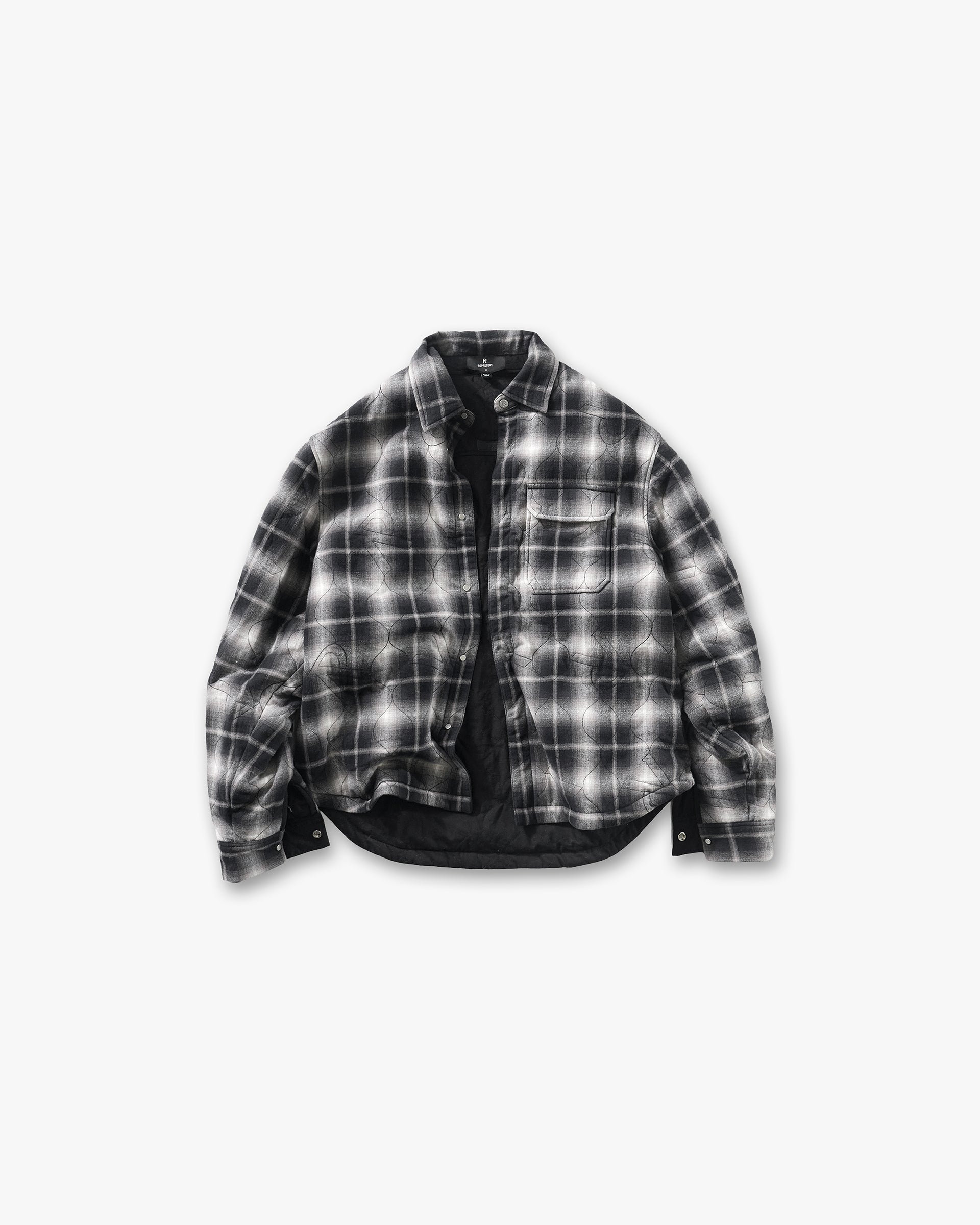 Logo Quilted Shirt - Black