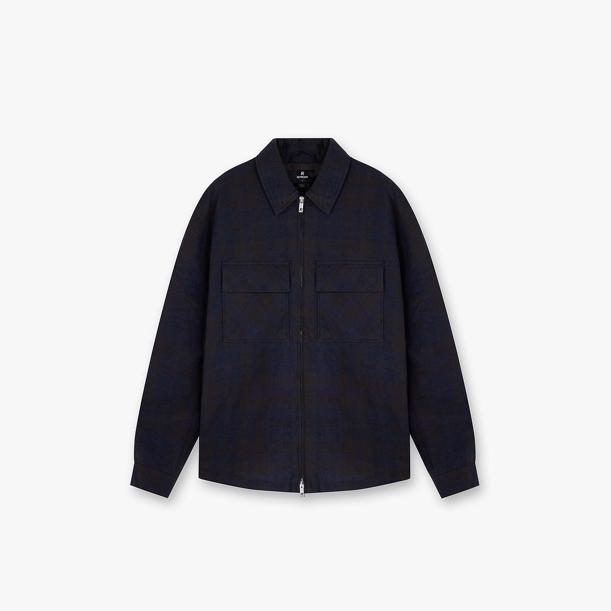 Wadded Zip Overshirt - Midnight Navy