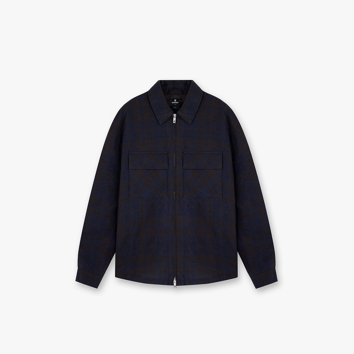 Wadded Zip Overshirt - Midnight Navy